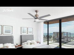 সাটিন নিকেল সিলিং ফ্যান ৫টি MDF ব্লেড ডিসি মোটর হোম ডেকোরেটিভ