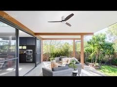 হোটেলের জন্য আলো সহ 52 ইঞ্চি ফ্লাশ মাউন্ট এলইডি সিলিং ফ্যান