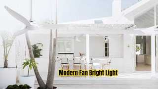 আলো সহ 52 ইঞ্চি সাদা আধুনিক সিলিং ফ্যান