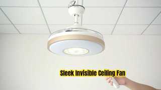 LED আলো সহ আধুনিক 42 ইঞ্চি অদৃশ্য সিলিং ফ্যান