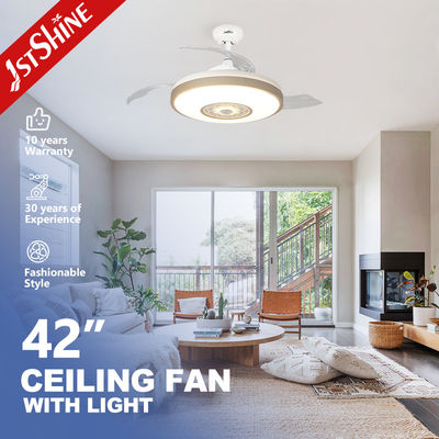 কেনা ইনভিজিবল ৪২ ইঞ্চি স্মার্ট RGB LED সিলিং ফ্যান বেডরুমের জন্য অনলাইনে উৎপাদন