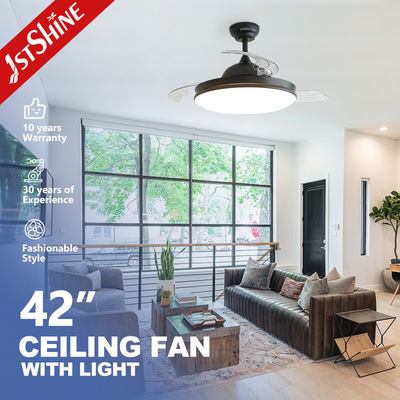 কেনা আধুনিক স্টাইল 1stshine LED সিলিং ফ্যান রিমোট কন্ট্রোল এবং retractable নকশা সঙ্গে অনলাইনে উৎপাদন