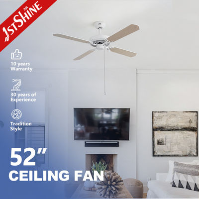 কেনা ইনডোর ডেকোরেশন 35W 52 ইঞ্চি সিলিং ফ্যান টান চেইন 4 এমডিএফ ব্লেড এসি মোটর সহ অনলাইনে উৎপাদন