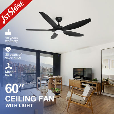 কেনা কালো আধুনিক সিলিং ফ্যান সঙ্গে LED লাইট 5 ABS ব্লেড শীতল বায়ু অনলাইনে উৎপাদন