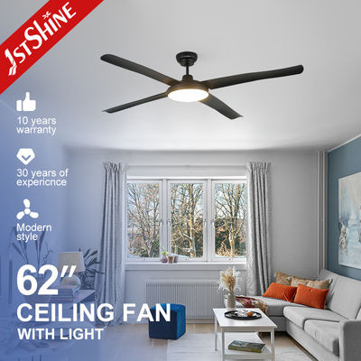 কেনা আধুনিক কালো LED সিলিং ফ্যান 4 ABS ব্লেড এনার্জি সেভিং ডিসি মোটর অনলাইনে উৎপাদন
