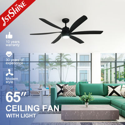 কেনা বৃহত্তর 6 Abs ব্লেড আধুনিক সিলিং ফ্যান LED হালকা কালো উচ্চ বায়ু ভলিউম 65 ইঞ্চি অনলাইনে উৎপাদন