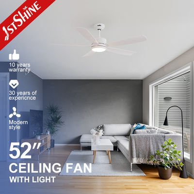 কেনা Modern White Ceiling Fan With Light For Living Room ABS blade অনলাইনে উৎপাদন