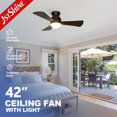 কেনা Flush Mounted Modern 42” Ceiling Fan With Light Compact And Elegant Design অনলাইনে উৎপাদন