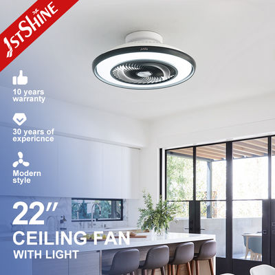 কেনা 22 Inch Modern Flush Mount Ceiling Fan with LED Light – Compact, Quiet, and Stylish অনলাইনে উৎপাদন