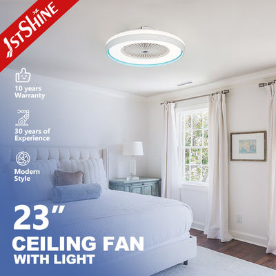 220v Dc Motor Led Light Ceiling Fan Remote Control Acrylic Blade For Bedroom