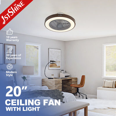Quiet Sleep Mode 20 Inch LED Ceiling Fan with Low Profile Design and 3 Color Light