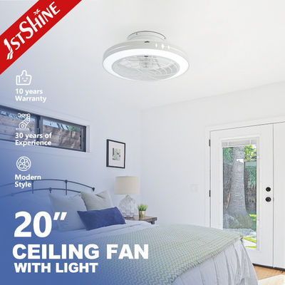 Silent High Speed 20 Inch LED Ceiling Fan with Smart Control and Decorative Lighting