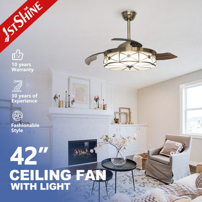 1stshine Foldable Ceiling Fan with Lights Custom Decorative Lighting and 10-Year Motor