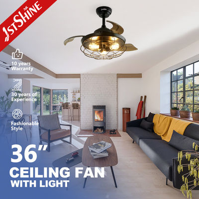 ভালো দাম শব্দ কম করা ১ম ঝলমলে সজ্জিত প্রত্যাহারযোগ্য সিলিং ফ্যান, রিমোট কন্ট্রোল এবং আলো সহ অনলাইন