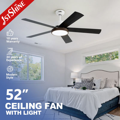 Smart Control LED Ceiling Fan with Light 52-inch 5 MDF Blades and 35/60W Motor Wattage