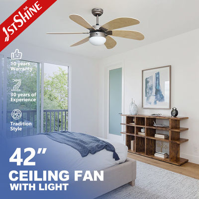 230V/50Hz ইনপুট ভোল্টেজ সিলিং ফ্যান, পুল চেইন এবং LED লাইট কিট সহ 1stshine OEM রঙ