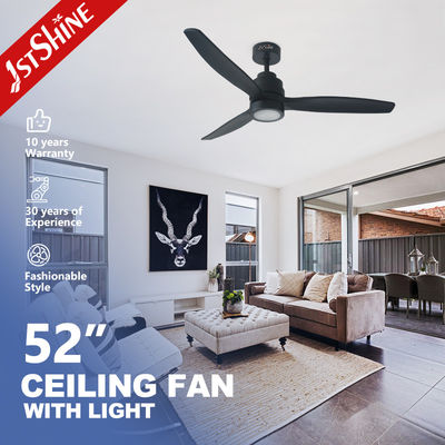 রিমোট কন্ট্রোল 220V 50HZ 6 স্পিড LED সিলিং ফ্যান 3 কাঠের ব্লেড সহ