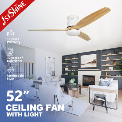 3টি সলিড উড ব্লেড সহ LED ফ্যান লাইট, বেশ ডিসি মোটর কিচেন লো প্রোফাইল