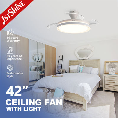 ভালো দাম 42-Inch Retractable Ceiling Fan Light Foldable Blades Dimmable LED Light অনলাইন